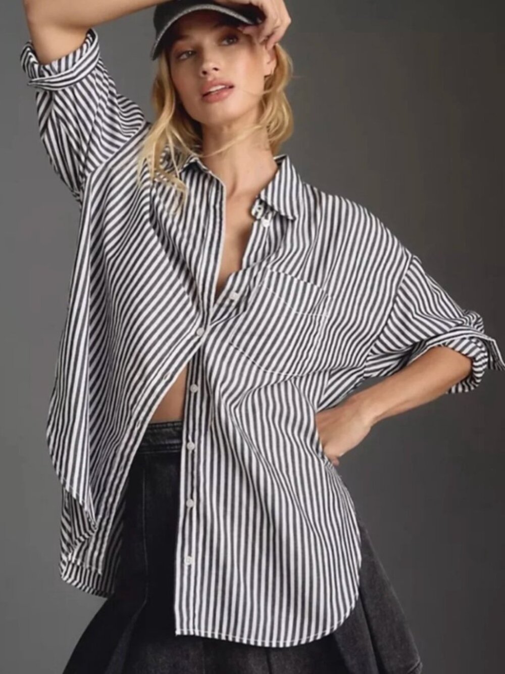Maeve by Anthropologie Bennet 100% Cotton Button-Down Shirt